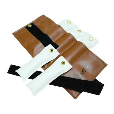 Fabrication Enterprises Pouch Adjustable Wrist and Ankle Weight, 10 lb., Brown, 1 Set 10-0302